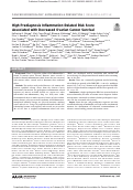 Cover page: High pre-diagnosis inflammation-related risk score associated with decreased ovarian cancer survival