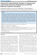 Cover page: Large-Scale Conformational Changes of Trypanosoma cruzi Proline Racemase Predicted by Accelerated Molecular Dynamics Simulation