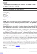 Cover page: Emotions and Incivility in Vaccine Mandate Discourse: Natural Language Processing Insights.