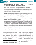 Cover page: Implementation of the ASCENT Trial to Improve Transplant Waitlisting Access.