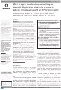 Cover page: Effect of eyelid muscle action and rubbing on telemetrically obtained intraocular pressure in patients with glaucoma with an IOP sensor implant.