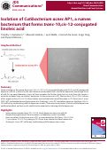 Cover page: Isolation of Cutibacterium acnes AP1, a rumen bacterium that forms trans-10,cis-12-conjugated linoleic acid.