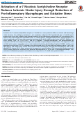 Cover page: Activation of α-7 Nicotinic Acetylcholine Receptor Reduces Ischemic Stroke Injury through Reduction of Pro-Inflammatory Macrophages and Oxidative Stress