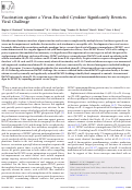 Cover page: Vaccination against a virus-encoded cytokine significantly restricts viral challenge.