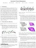 Cover page: Interactive Protein Manipulation