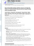 Cover page: Role of Surveillance Biopsy with No Cancer as a Prognostic Marker for Reclassification: Results from the Canary Prostate Active Surveillance Study