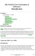 Cover page of Introduction to the Core Curriculum in GIScience