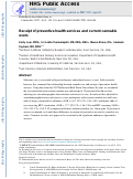 Cover page: Receipt of preventive health services and current cannabis users