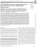 Cover page: SGLT2 inhibitor ameliorates endothelial dysfunction associated with the common ALDH2 alcohol flushing variant