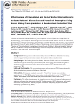 Cover page: Effectiveness of Educational and Social Worker Interventions to Activate Patients' Discussion and Pursuit of Preemptive Living Donor Kidney Transplantation: A Randomized Controlled Trial