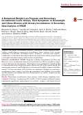 Cover page: A Behavioral Weight Loss Program and Nonurinary Incontinence Lower Urinary Tract Symptoms in Overweight and Obese Women with Urinary Incontinence: A Secondary Data Analysis of PRIDE