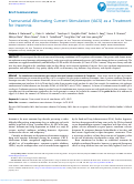 Cover page: Transcranial Alternating Current Stimulation (tACS) as a Treatment for Insomnia