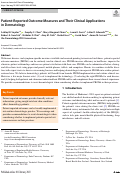 Cover page: Patient-Reported Outcome Measures and Their Clinical Applications in Dermatology.