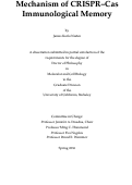 Cover page: Mechanism of CRISPR–Cas Immunological Memory