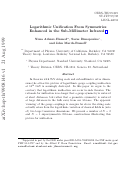 Cover page: Logarithmic unification from symmetries enhanced in the sub-millimeter infrared