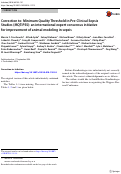 Cover page: Correction to: Minimum Quality Threshold in Pre-Clinical Sepsis Studies (MQTiPSS): an international expert consensus initiative for improvement of animal modeling in sepsis