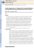 Cover page: Chemical approaches to therapeutically target the metabolism and signaling of the endocannabinoid 2-AG and eicosanoids