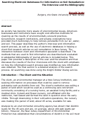 Cover page: Searching Electronic Databases for Information on Soil Remediation: The Interview and the Bibliography