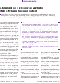 Cover page: A randomized trial of a hepatitis care coordination model in methadone maintenance treatment.