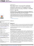 Cover page: Rift Valley Fever: A survey of knowledge, attitudes, and practice of slaughterhouse workers and community members in Kabale District, Uganda