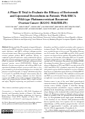 Cover page: A Phase II Trial to Evaluate the Efficacy of Bortezomib and Liposomal Doxorubicin in Patients With BRCA Wild-type Platinum-resistant Recurrent Ovarian Cancer (KGOG 3044/EBLIN)