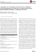 Cover page: Using Index of Concentration at the Extremes as Indicators of Structural Racism to Evaluate the Association with Preterm Birth and Infant Mortality-California, 2011-2012.