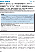 Cover page: Analysis of STAT1 Activation by Six FGFR3 Mutants Associated with Skeletal Dysplasia Undermines Dominant Role of STAT1 in FGFR3 Signaling in Cartilage