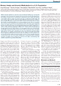 Cover page: Dietary Intake and Arsenic Methylation in a U.S. Population