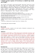 Cover page: Complete genome sequence of Catenulispora acidiphila type strain (ID 139908T)