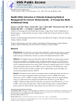 Cover page: Health utility outcomes in patients undergoing medical management for chronic rhinosinusitis: a prospective multiinstitutional study