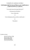 Cover page: Sub Bandgap Light Detection and Photoresponse Amplification in Compensated Silicon P-N Junctions