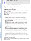 Cover page: Regional Tau Deposition Reflects Different Pathways of Subsequent Neurodegeneration and Memory Decline in Cognitively Normal Older Adults.