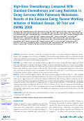 Cover page: High-Dose Chemotherapy Compared With Standard Chemotherapy and Lung Radiation in Ewing Sarcoma With Pulmonary Metastases: Results of the European Ewing Tumour Working Initiative of National Groups, 99 Trial and EWING 2008.