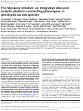 Cover page: The Monarch Initiative: an integrative data and analytic platform connecting phenotypes to genotypes across species