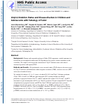 Cover page: 22q11.2 Deletion Status and Disease Burden in Children and Adolescents With Tetralogy of Fallot