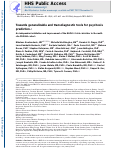 Cover page: Toward Generalizable and Transdiagnostic Tools for Psychosis Prediction: An Independent Validation and Improvement of the NAPLS-2 Risk Calculator in the Multisite PRONIA Cohort.