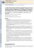 Cover page: A Light Emitting Diode (LED) Based Spatial Frequency Domain Imaging System for Optimization of Photodynamic Therapy of Nonmelanoma Skin Cancer: Quantitative Reflectance Imaging