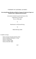 Cover page: Increasing Biological Realism in Models of Sequence Evolution for Improved Statistical and Computational Performance