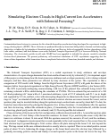 Cover page: Simulating Electron Clouds in High-Current Ion Accelerators with Solenoid Focusing