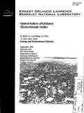 Cover page: Optical Indices of Lithiated Electrochromic Oxides