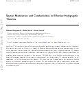 Cover page: Spatial modulation and conductivities in effective holographic theories