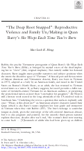 Cover page: “The Deep Root Snapped”: Reproductive Violence and Family Un/Making in Quan Barry’s She Weeps Each Time You’re Born