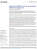 Cover page: Single nuclei RNA-seq of mouse placental labyrinth development