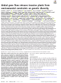 Cover page: Global gene flow releases invasive plants from environmental constraints on genetic diversity