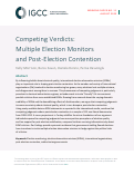 Cover page: Competing Verdicts: Multiple Election Monitors and Post-Election Contention