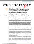 Cover page: Coupling of SK channels, L-type Ca2+ channels, and ryanodine receptors in cardiomyocytes