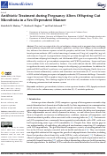 Cover page: Antibiotic Treatment during Pregnancy Alters Offspring Gut Microbiota in a Sex-Dependent Manner