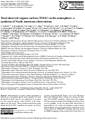 Cover page: Total observed organic carbon (TOOC) in the atmosphere: a synthesis of North American observations