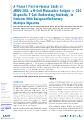 Cover page: A Phase I First-in-Human Study of ABBV-383, a B-Cell Maturation Antigen × CD3 Bispecific T-Cell Redirecting Antibody, in Patients With Relapsed/Refractory Multiple Myeloma