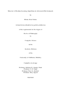 Cover page: Behavior of Machine Learning Algorithms in Adversarial Environments